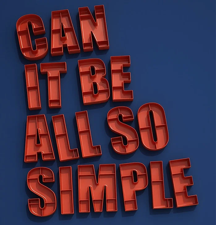 can it be all so simple