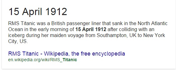 when did titanic sink