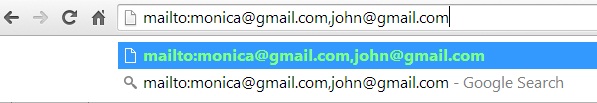 Compose Email Address Direct From the Address Bar