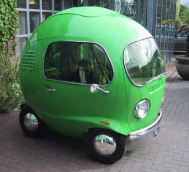 Green Bubble Like Car