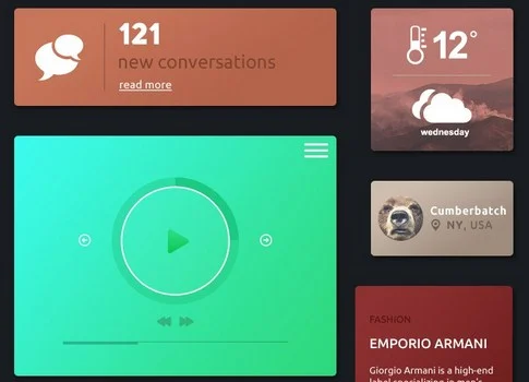 Colorful tiles UI Kit