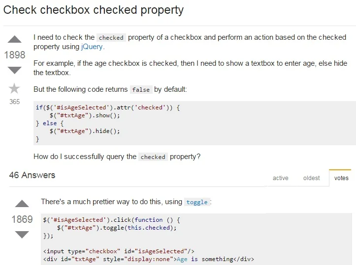 Check Checkbox Checked Property