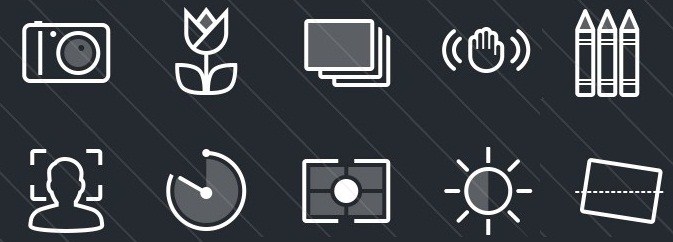 Photography plus Camera Function Icons
