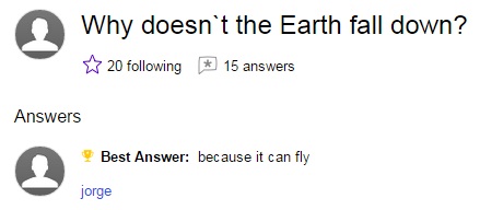 Why does not the earth fall down