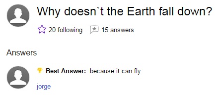 Why does not the earth fall down