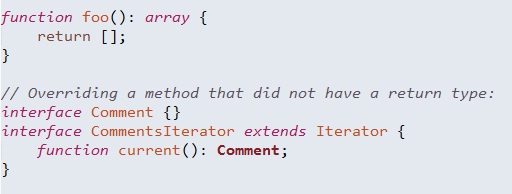 Return Type Declarations