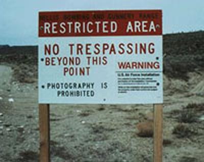 Area 51 warning signs