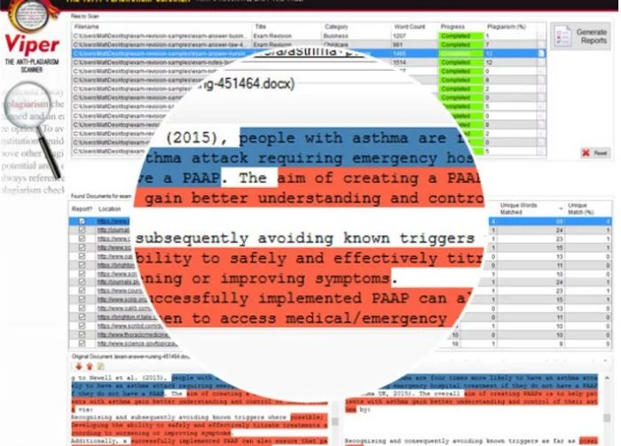 Viper Plagiarism Scanner