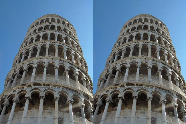 Tower of pisa illusion