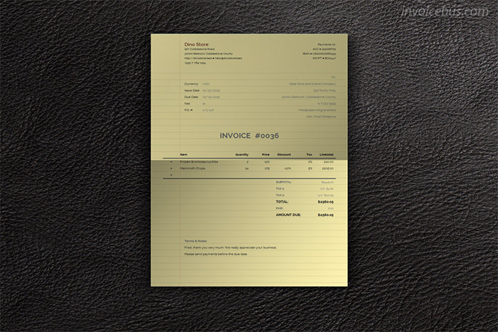 paperlike invoice