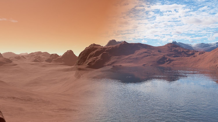 Today's Mars vs Mars 3.5 billion years ago