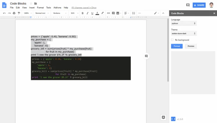 Code Blocks