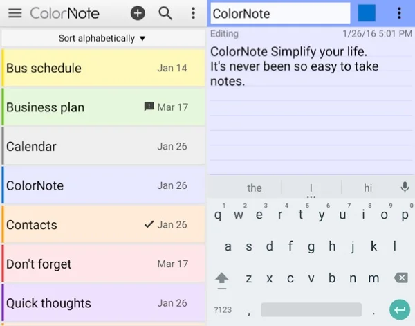 ColorNote - best note-taking app