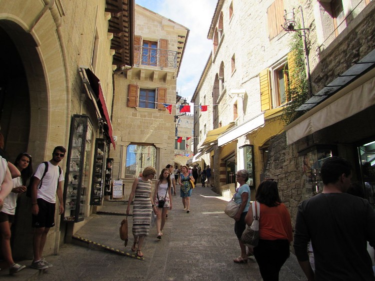A common street in San Marino