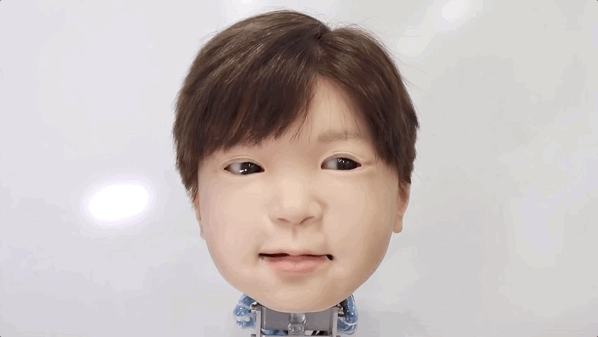 Android Robotic Child Face expressions