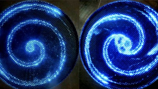 Pattern of Rotating Spirals made by liquid system