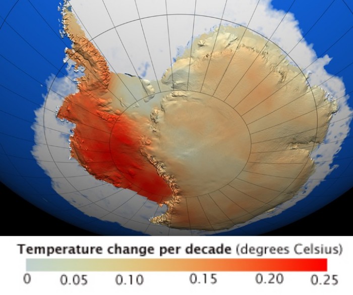 Antarctica Temperature change