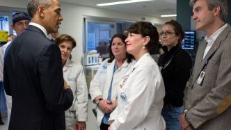 Barack Obama at the Mass General Hospital