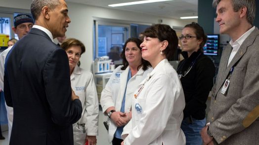 Barack Obama at the Mass General Hospital