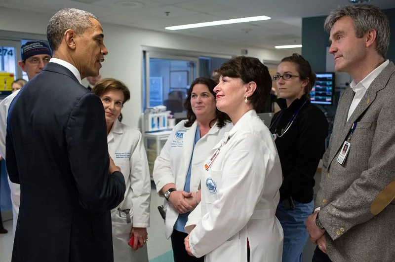 Barack Obama at the Mass General Hospital