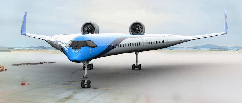 Airplane design seats passengers in its wings