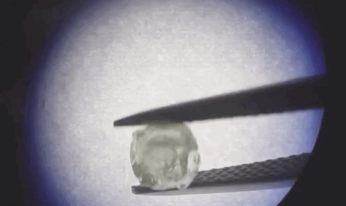 unique diamond with another diamond inside