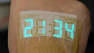 Stretchable Display Sticks to Skin