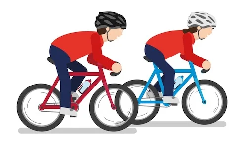 Cycling - examples of kinetic energy