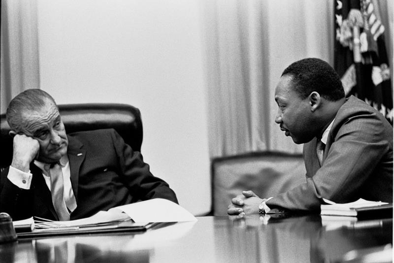 LBJ and Martin Luther King