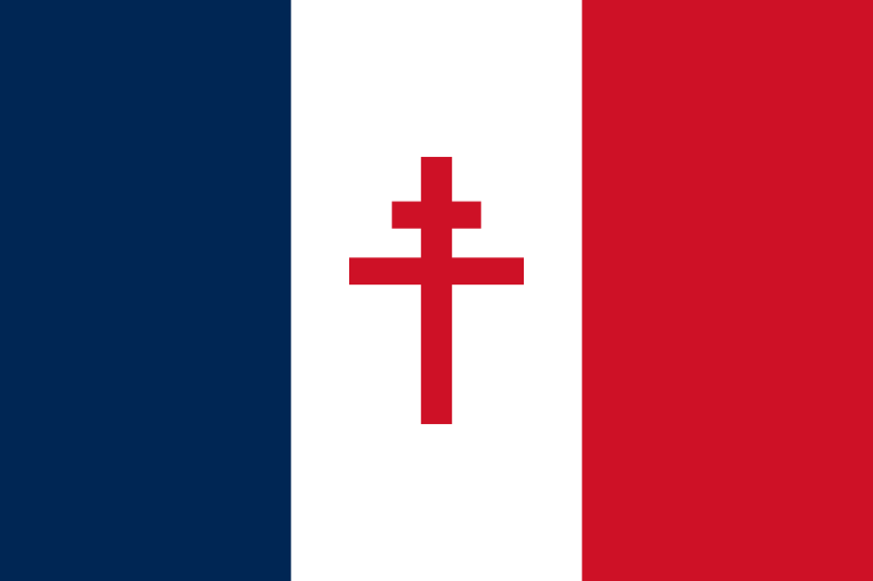 The flag of free france