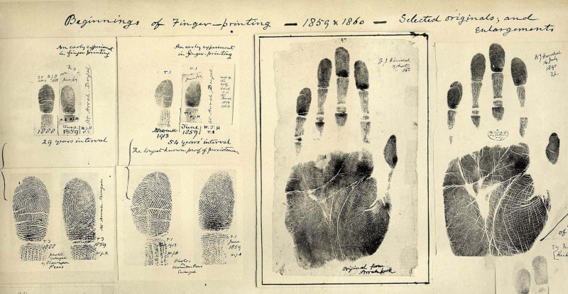 Fingerprints taken by William James Herschel