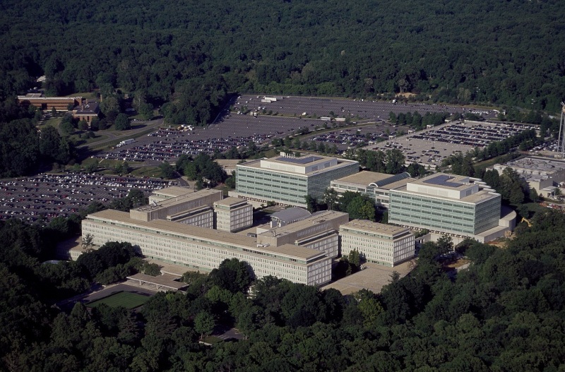 Aerial view of the CIA Headquarters