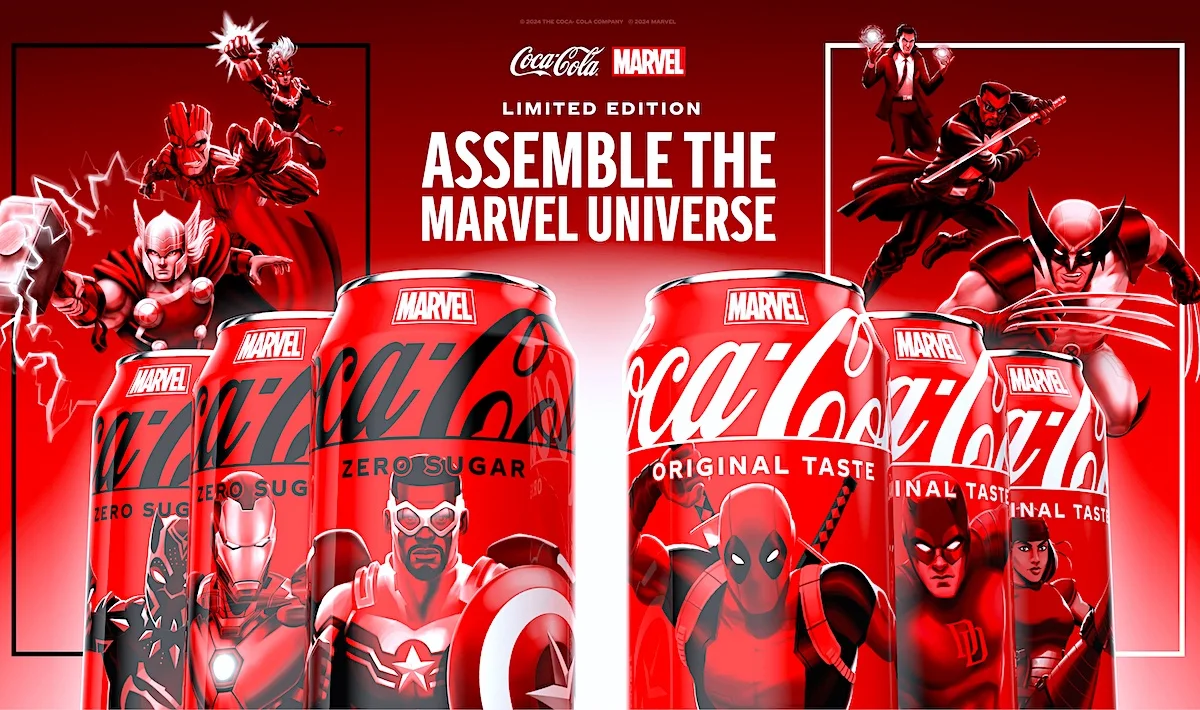 Coca cola marvel edition