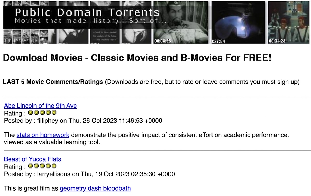 websites for movies downloading