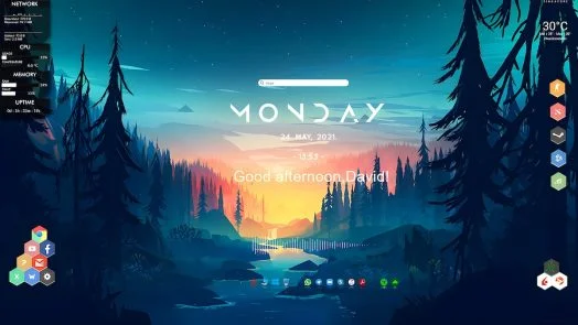 Rainmeter Skins - minimalist desktop